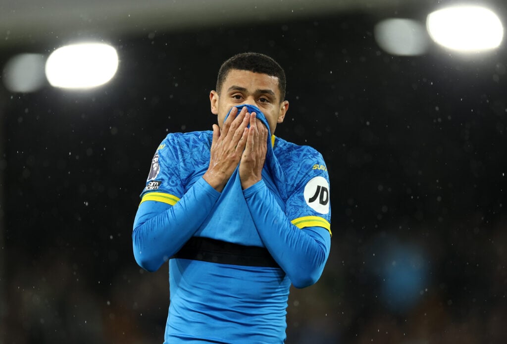 Andre of Wolverhampton Wanderers reacts after the team's defeat in the Premier League match between Fulham and Wolverhampton Wanderers