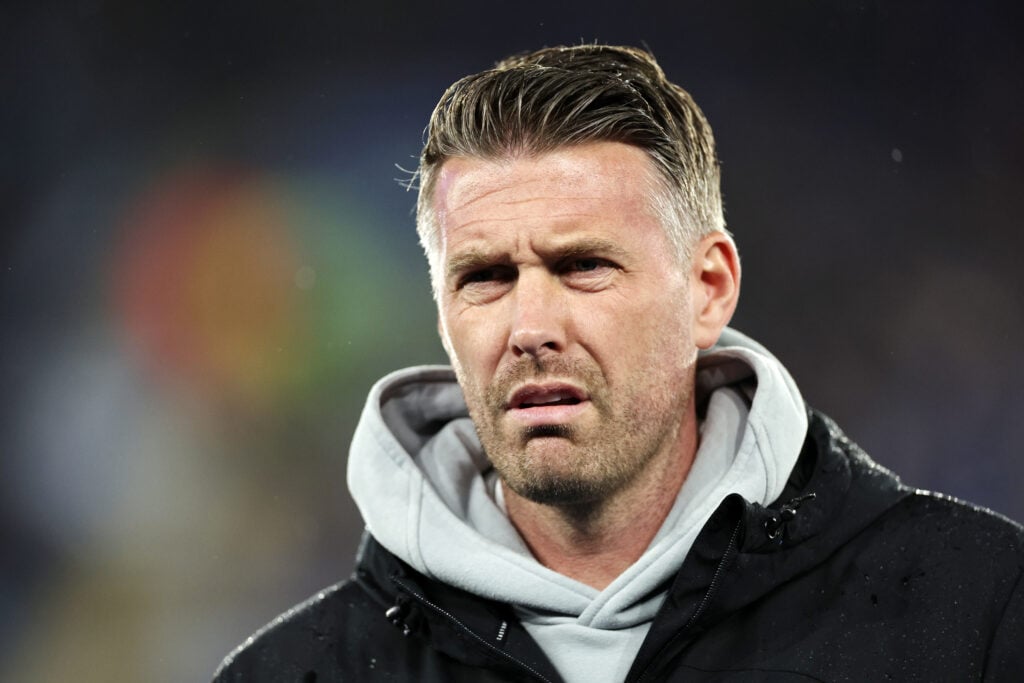 Middlesbrough manager Rob Edwards scowls.