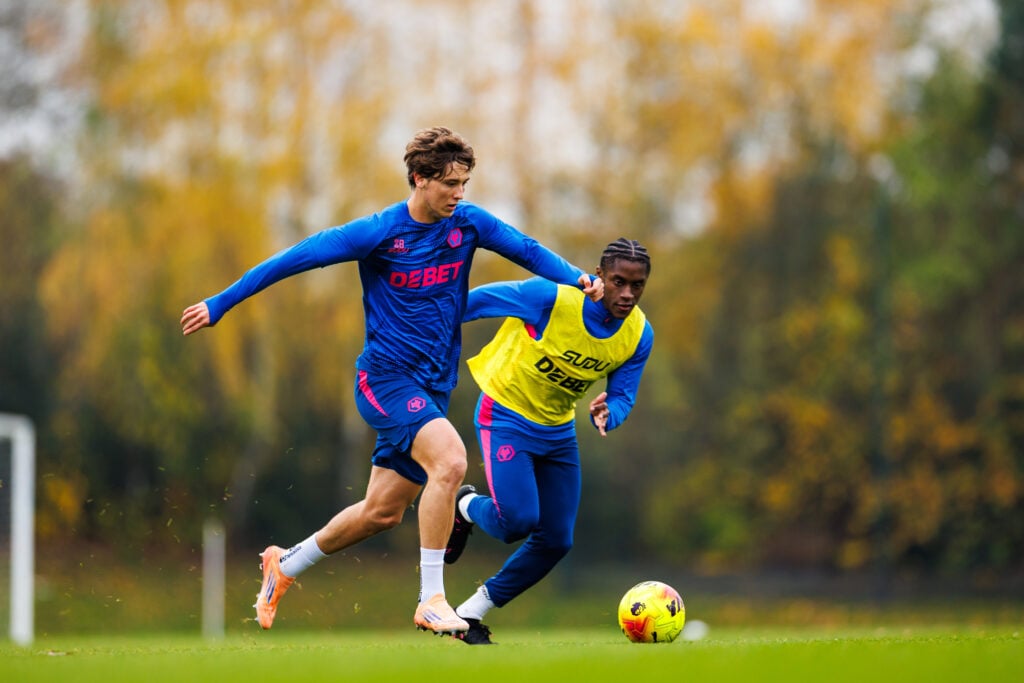 Fer Lopez in Wolves training.