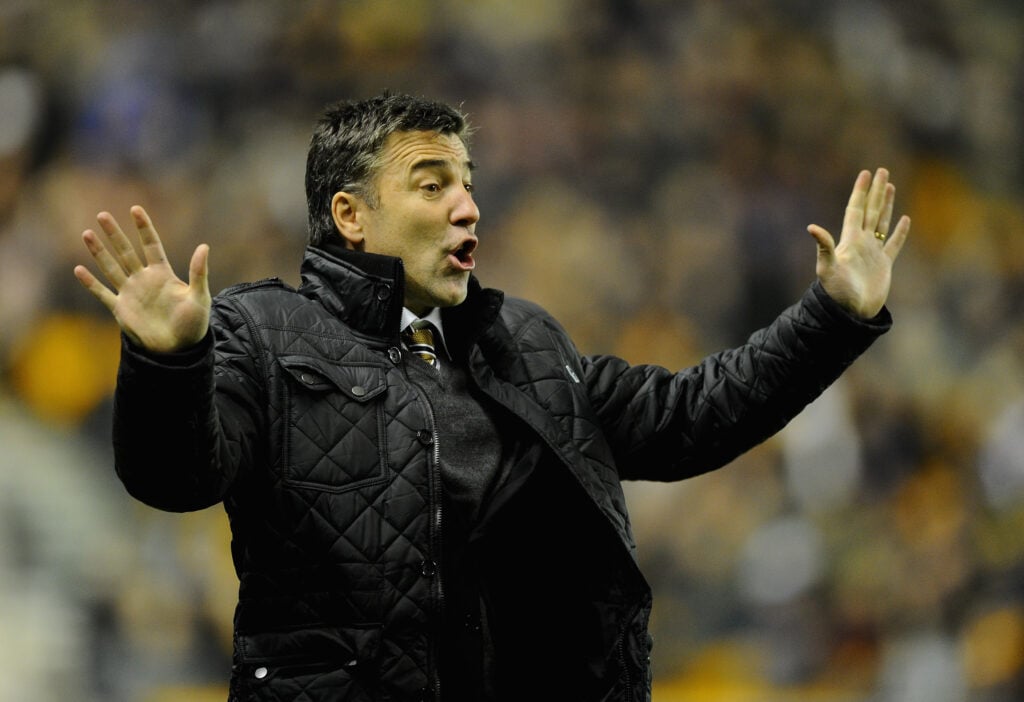 Dean Saunders on the touchline as Wolves manager
