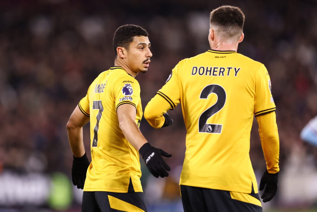 Andre and Matt Doherty in action for Wolves