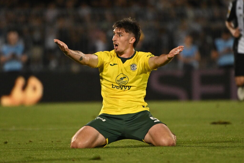 Kieron Bowie of Hibernian FC during the UEFA Conference League Third Qualifying Round First Leg match between FK Partizan and Hibernian