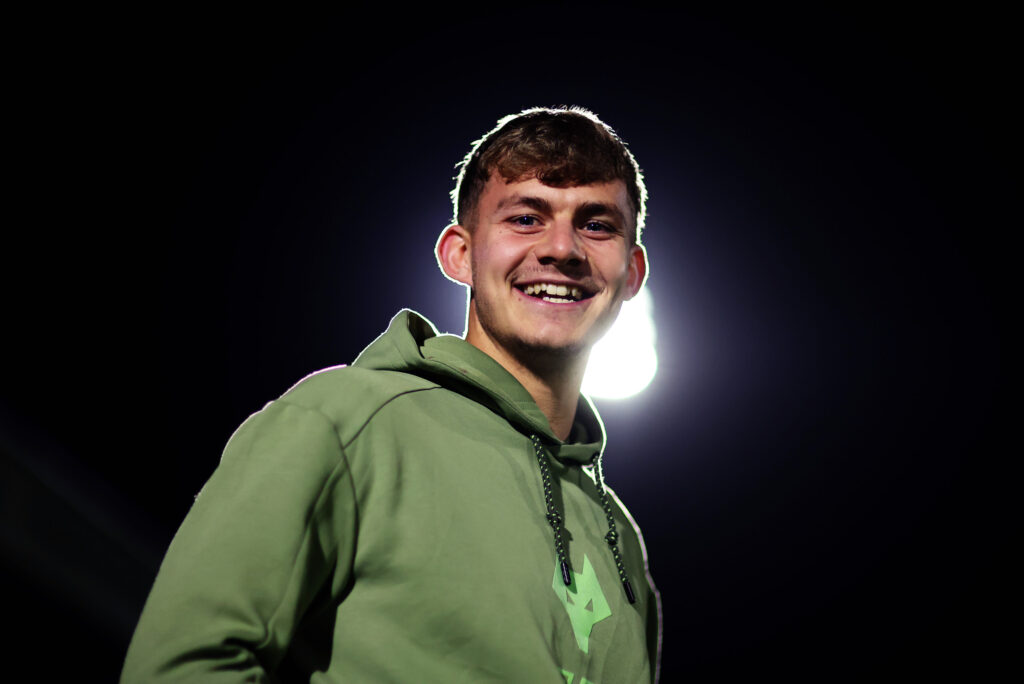 Wolves youngster Alfie Pond is all smiles.