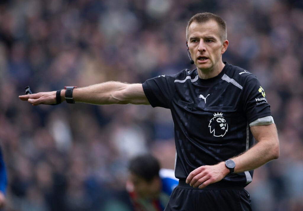 Michael Salisbury in action as a Premier League referee