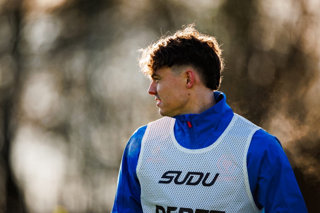 Jorgen Strand Larsen in Wolves training.