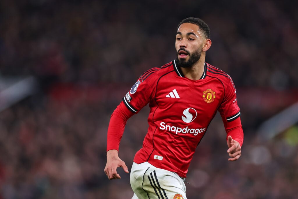 Matheus Cunha playing for Manchester United.