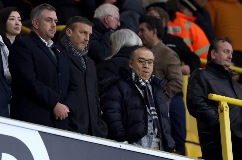 Jeff Shi in the Molineux stands during Wolves vs Nottingham Forest