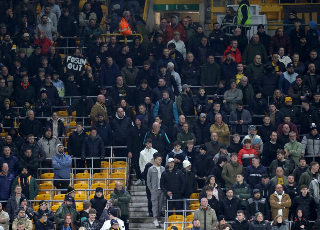 Wolves fans at Molineux.