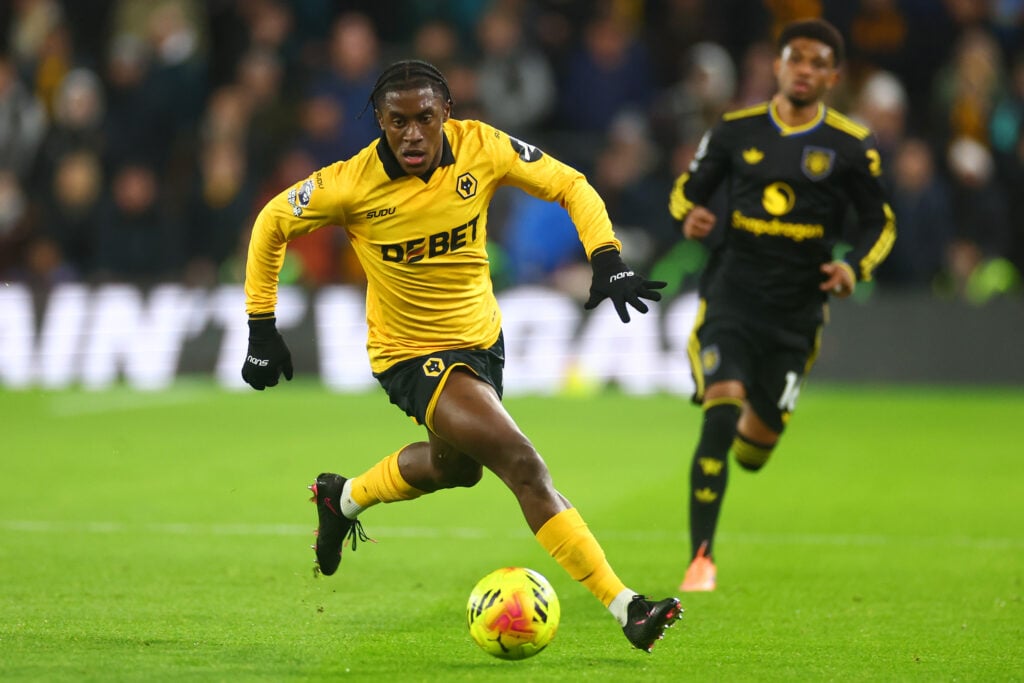 Jean-Ricner Bellegarde on the ball for Wolves.