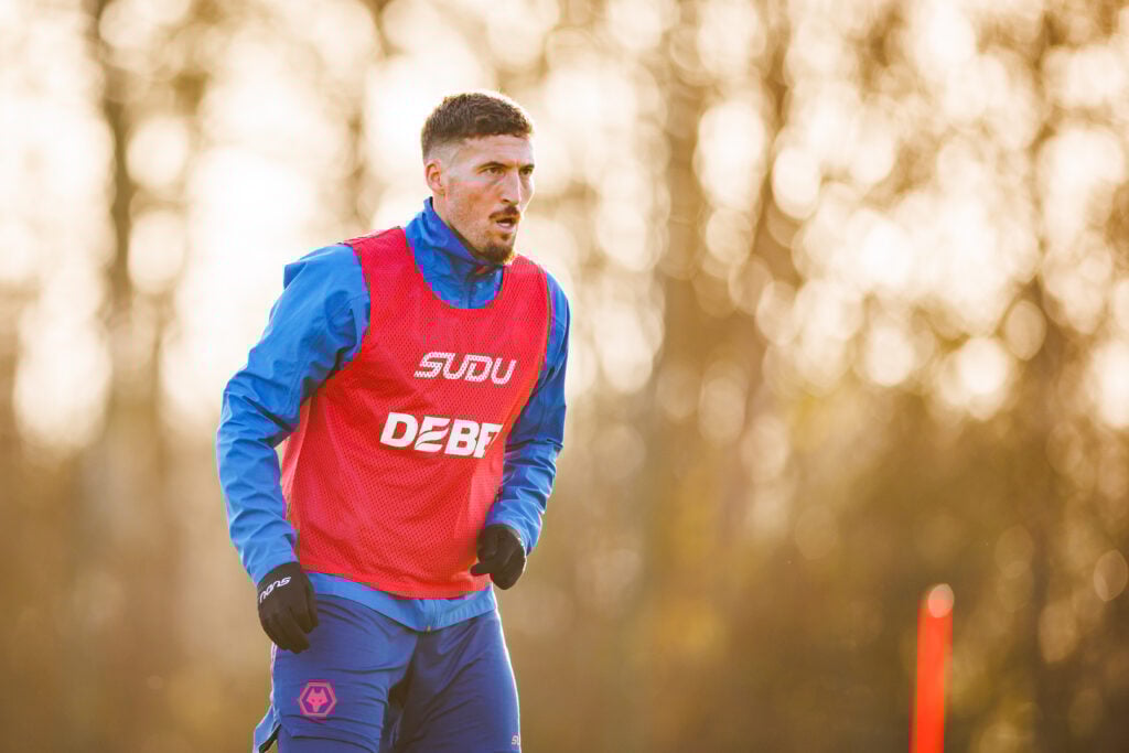 Matt Doherty trains for Wolves.