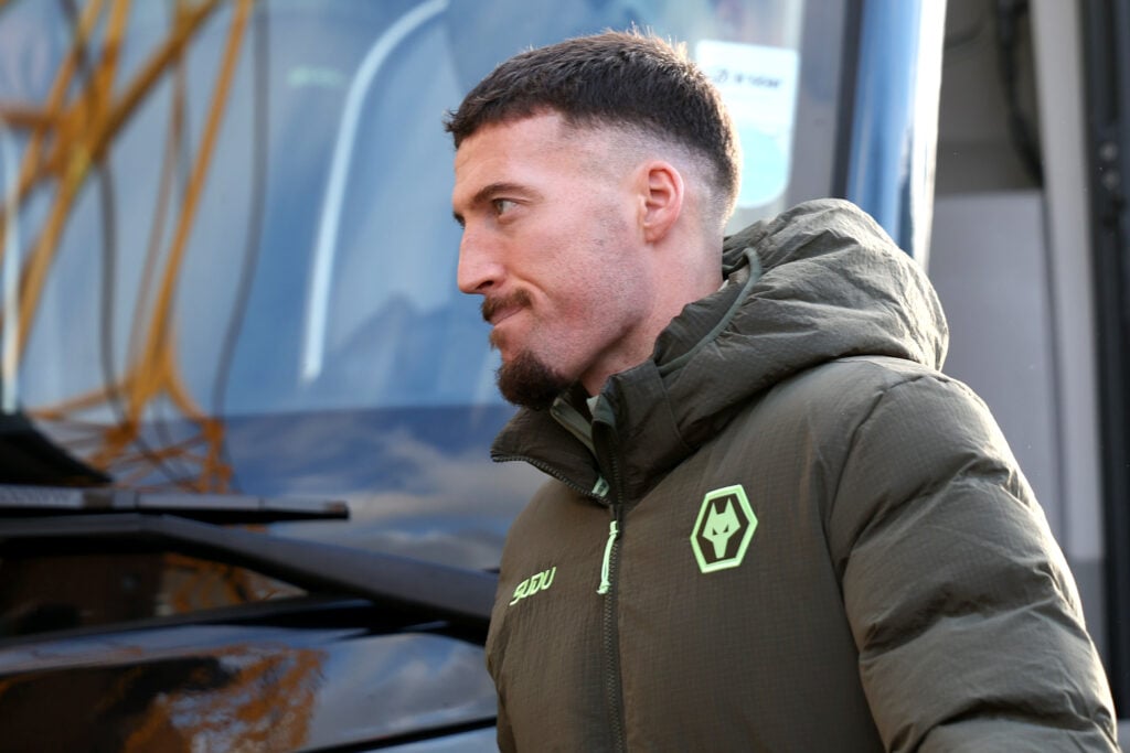 Matt Doherty gets off the Wolves team bus.