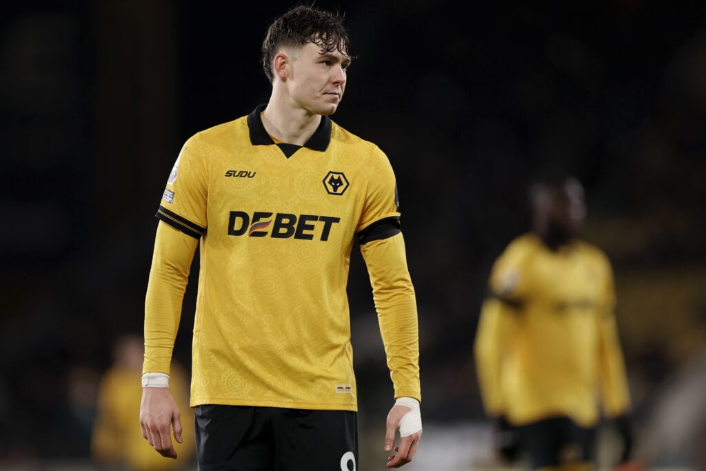 Jorgen Strand Larsen playing for Wolves