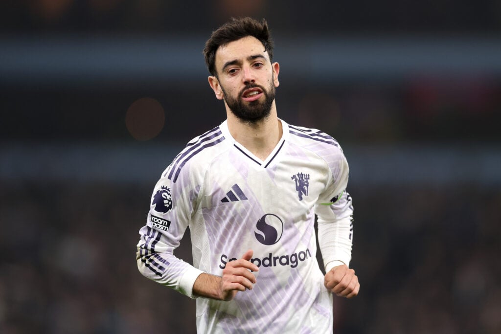 Bruno Fernandes playing for Manchester United.