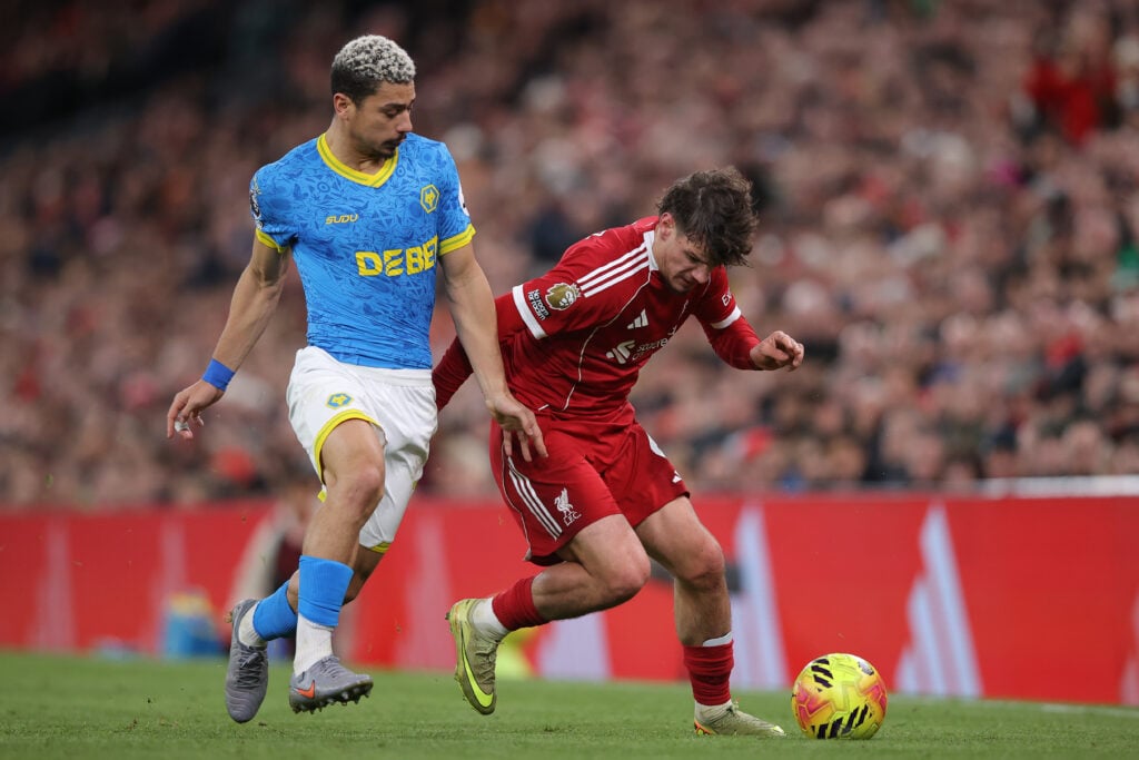 Andre battling for the ball against Milos Kerkez