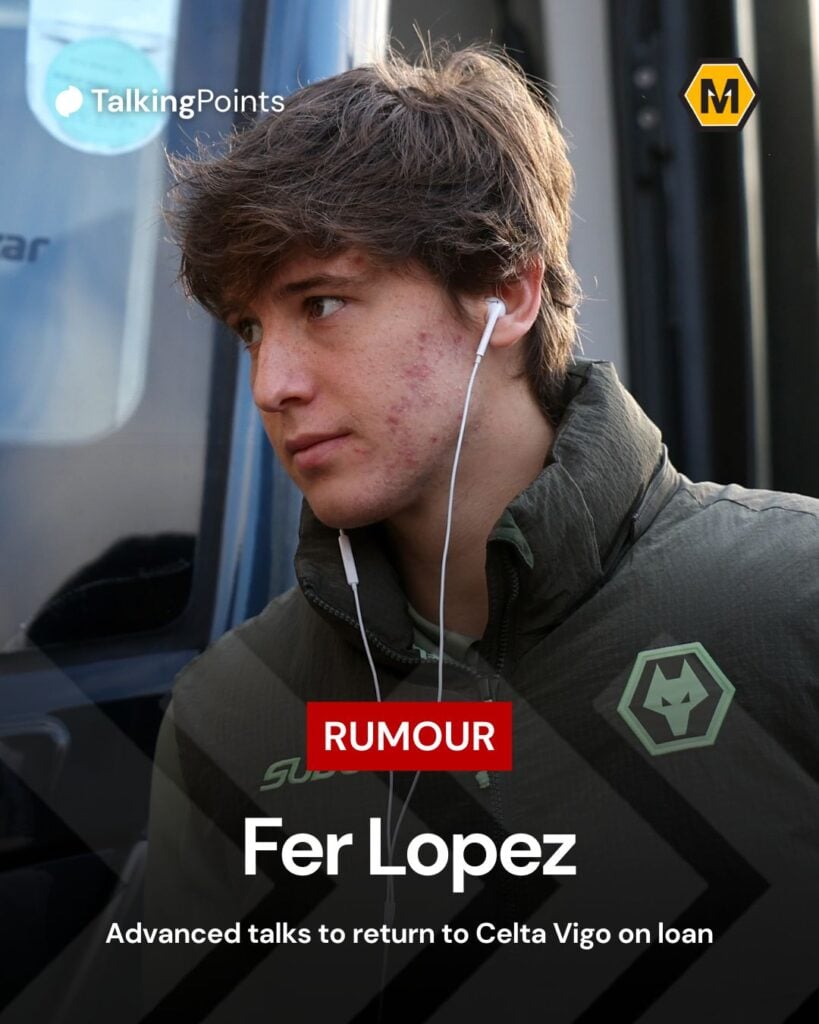A custom image showing Fer Lopez and a claim talks have advanced over a loan back to Celta Vigo.