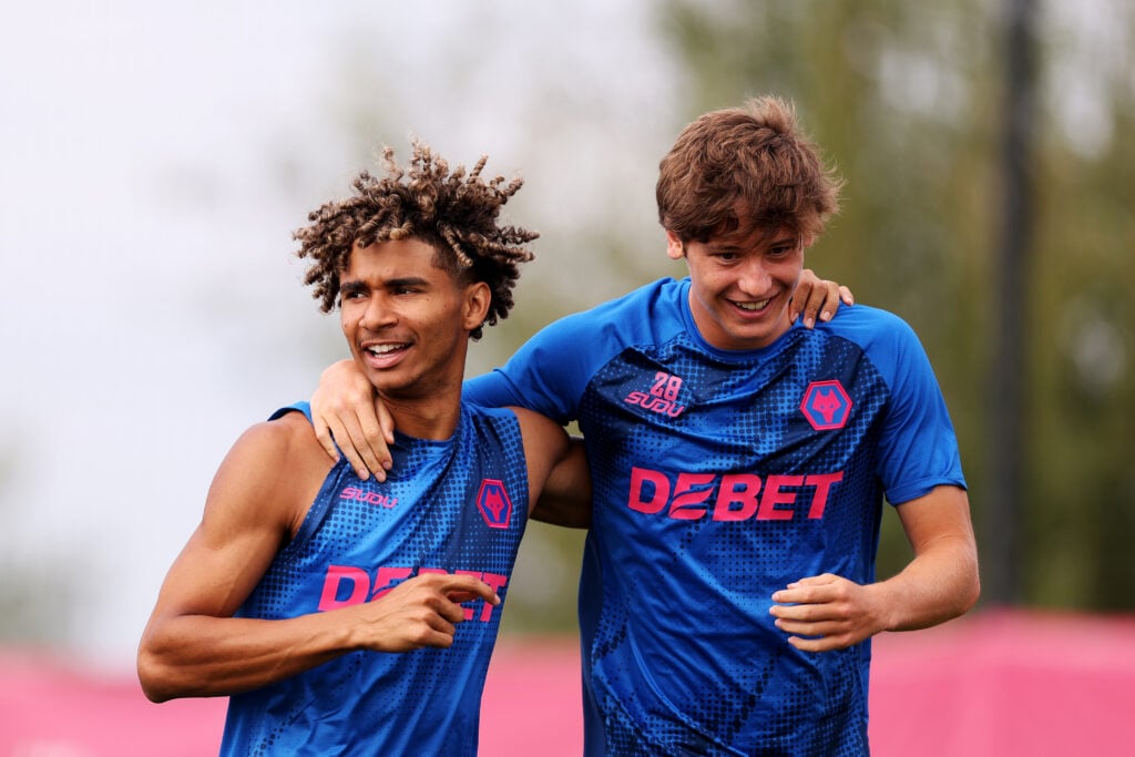 Pedro Lima and Fer Lopez in Wolves training.