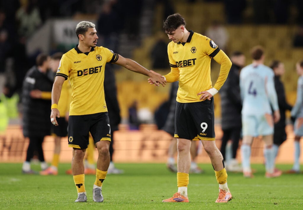 Andre and Jorgen Strand Larsen on the pitch together