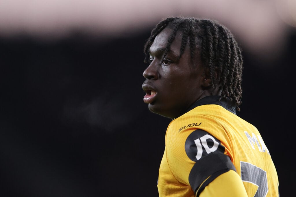 Mateus Mane playing for Wolves.