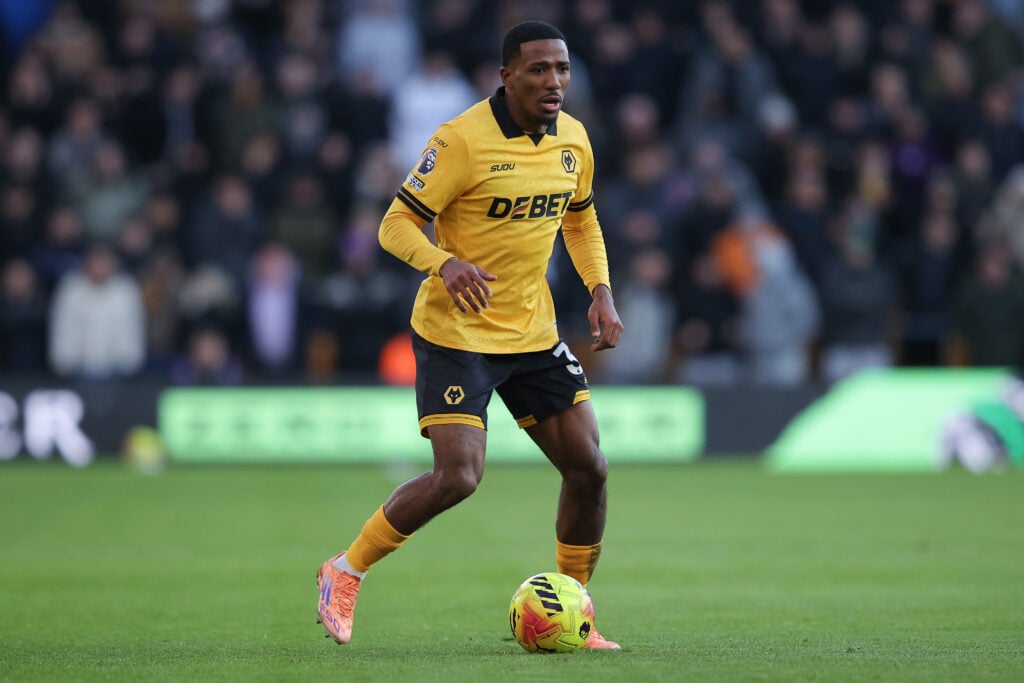 Jackson Tchatchoua of Wolverhampton Wanderers during the Premier League match between Wolverhampton Wanderers and West Ham United