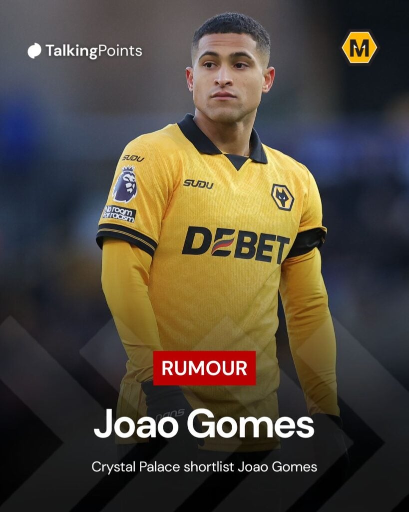 Crystal Palace shortlist Joao Gomes