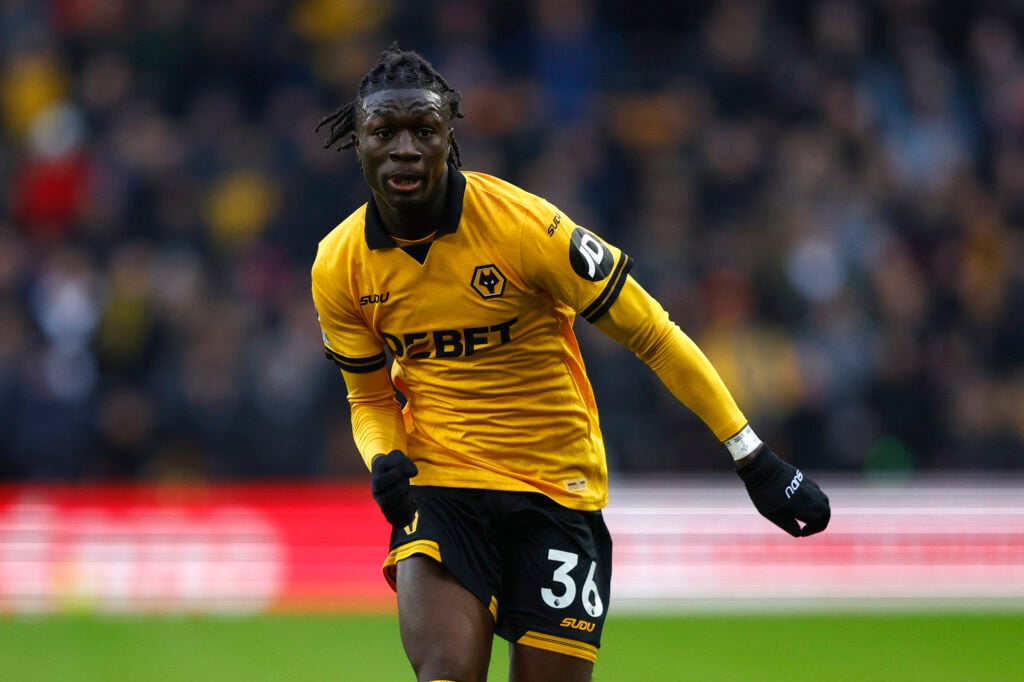 Mateus Mane playing for Wolves.