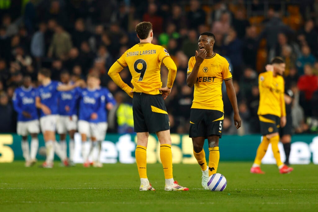 Jorgen Strand Larsen and Marshall Munesti ponder their next move.