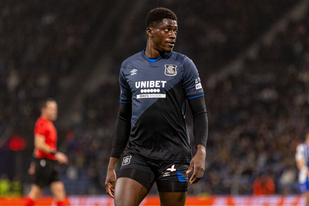 Nasser Djiga playing for Rangers.