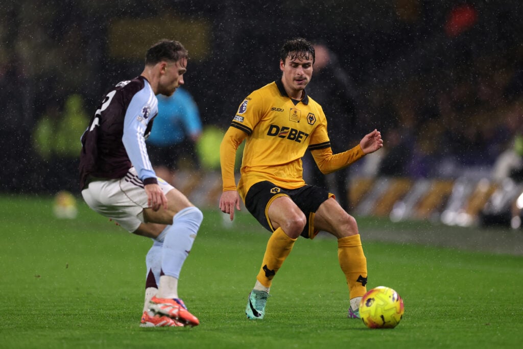 Hugo Bueno playing for Wolves.