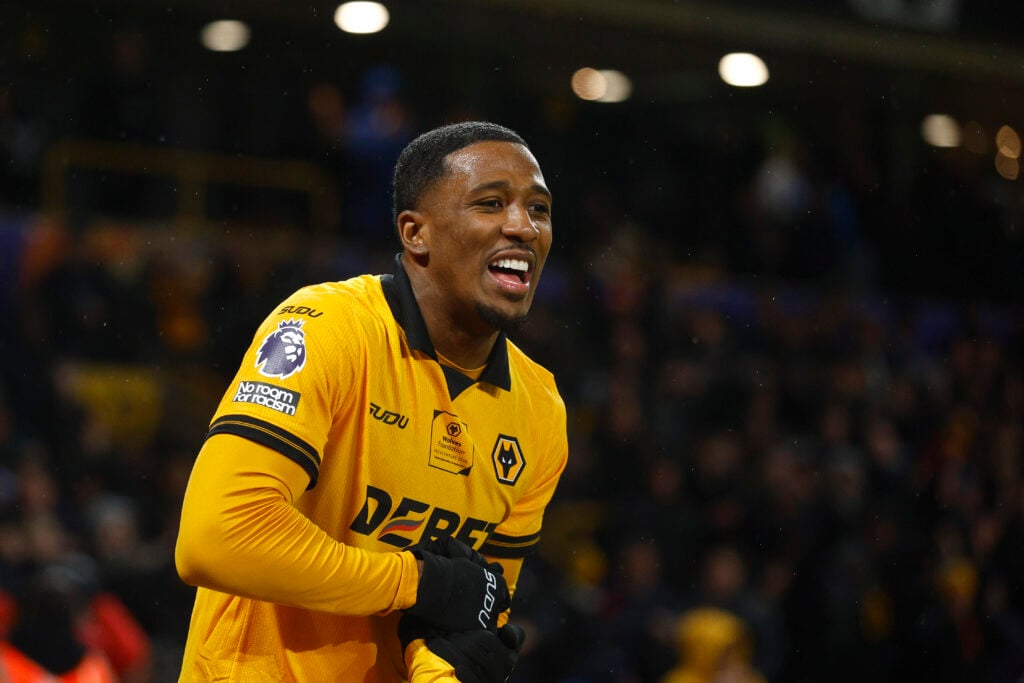 Jackson Tchatchoua playing for Wolves.