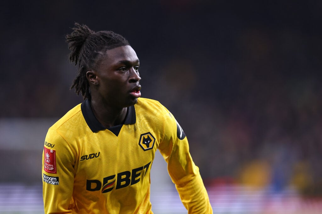 Mateus Mane playing for Wolves.