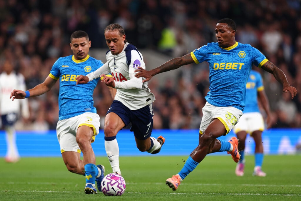 Andre and Jackson Tchatchoua chase down Xavi Simons.