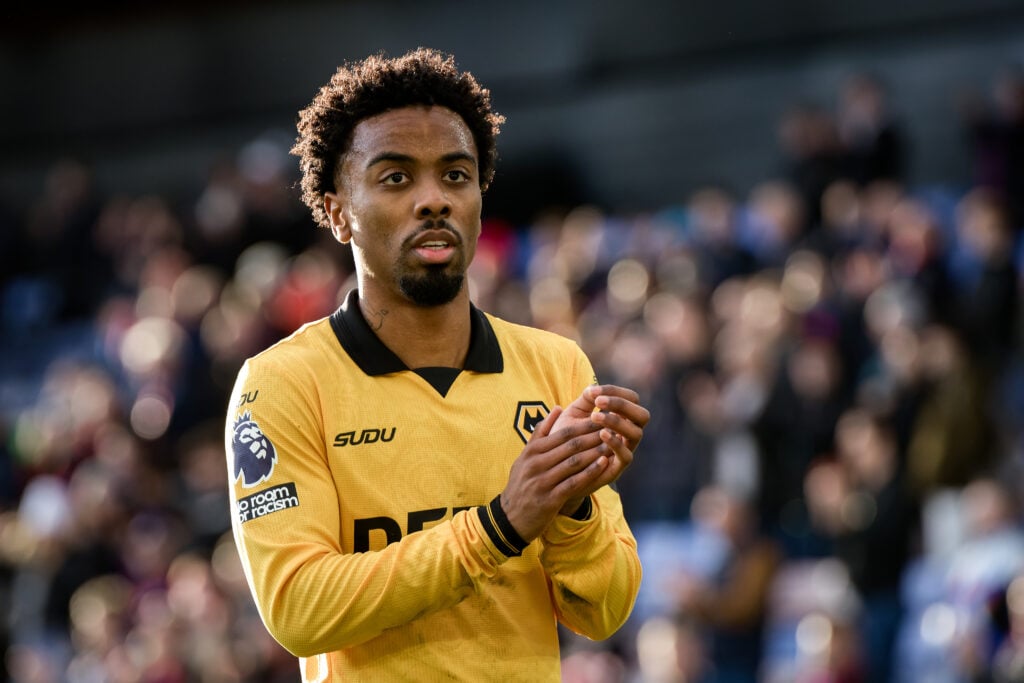 Angel Gomes playing for Wolves.