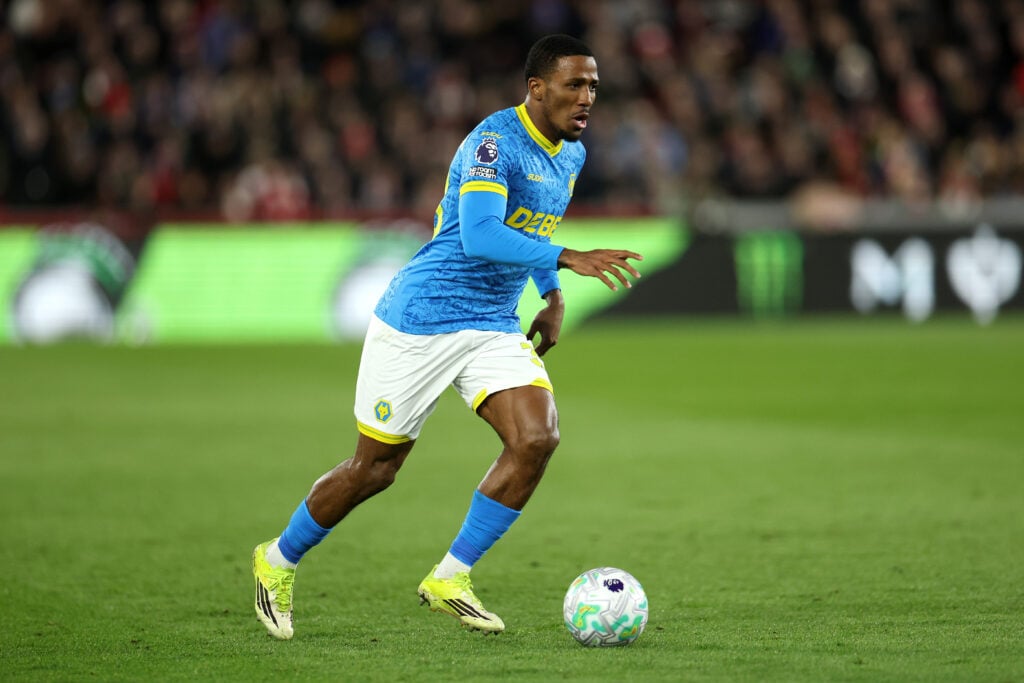 Jackson Tchatchoua playing for Wolves.