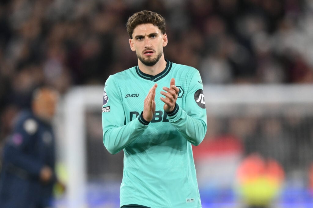 Santiago Bueno playing for Wolves.