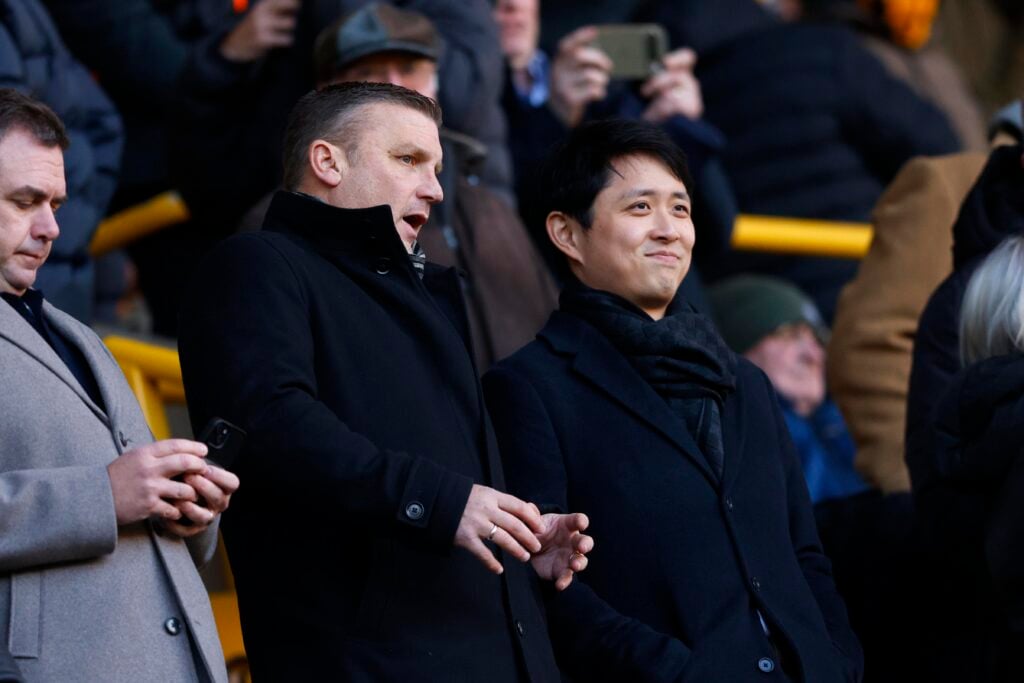 Matt Jackson and Nathan Shi talk at Molineux.