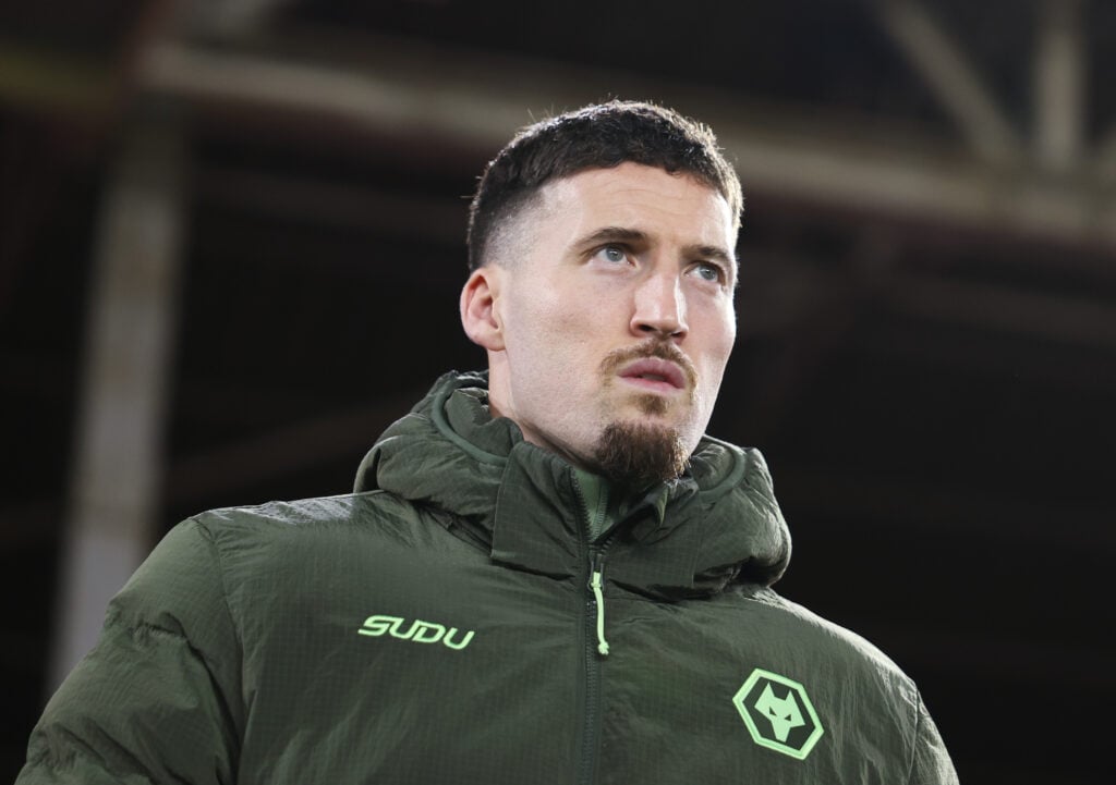 Matt Doherty warming up for Wolves.