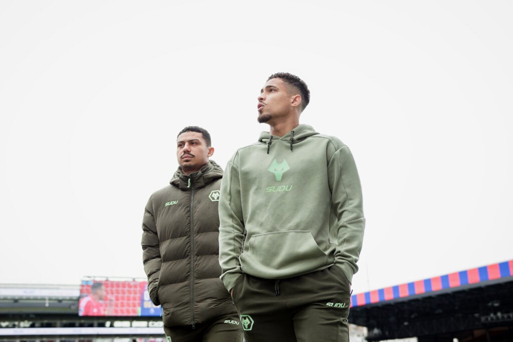 Joao Gomes and Andre ahead of playing for Wolves.