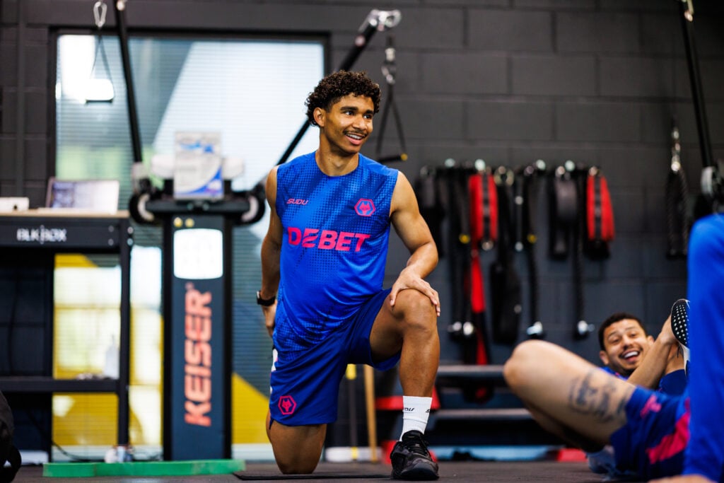 Pedro Lima in the gym for Wolves.