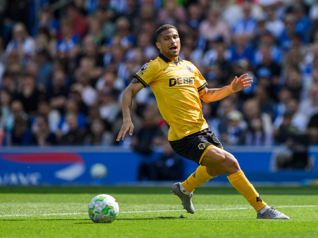 Joao Gomes playing for Wolves.