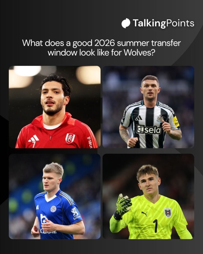 A custom image of players linked with Wolves.