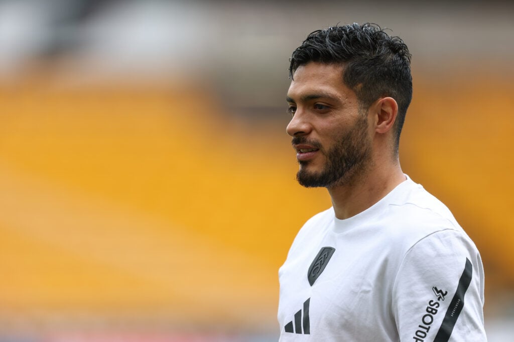 Raul Jimenez looks on.