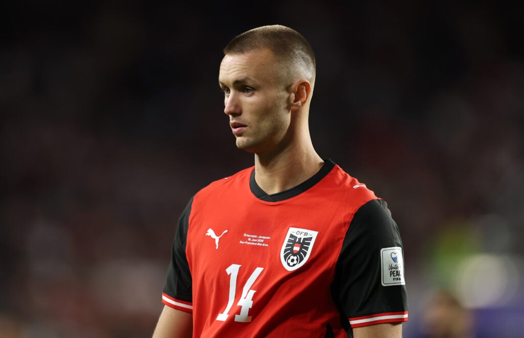 Sasa Kalajdzic playing for Austria.