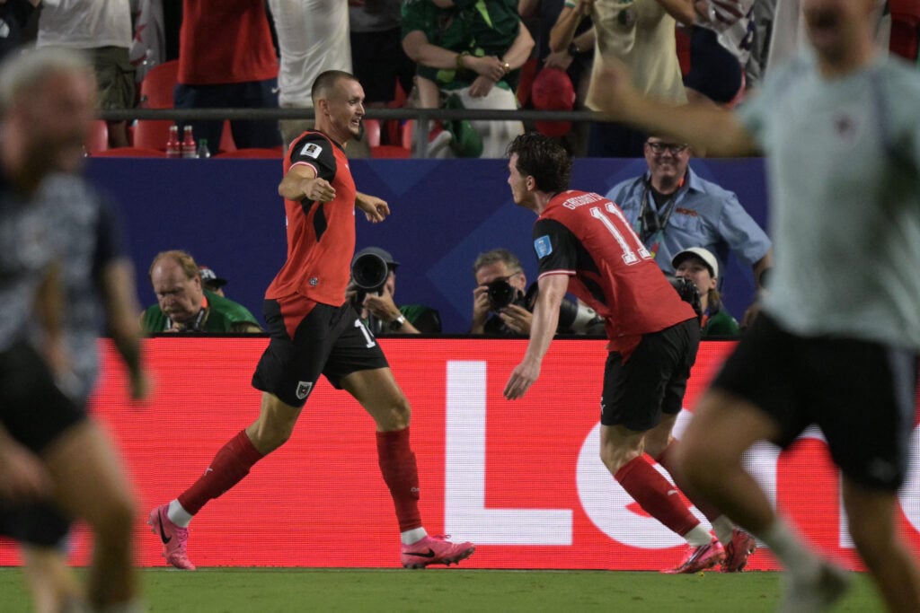 Sasa Kalajdzic scores for Austria.
